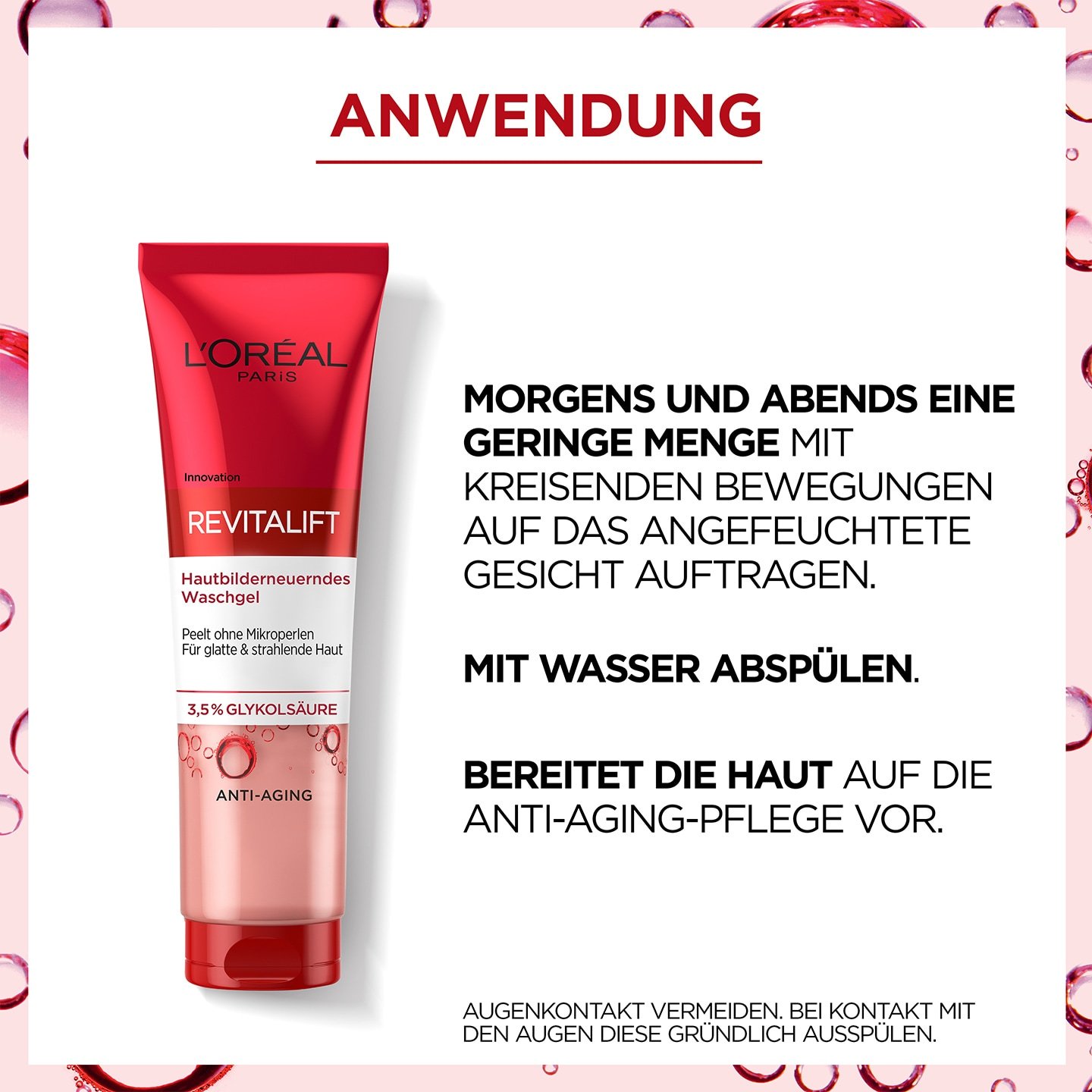 Revitalift Waschgel Anwendung